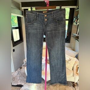 See Thru Soul Women's Dark Blue Flare Jeans size 32